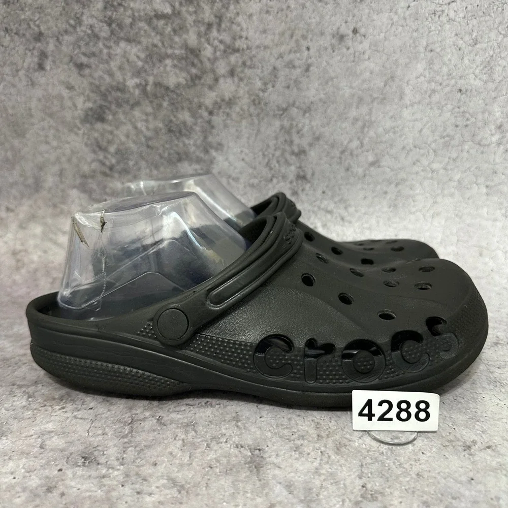 Crocs Baya Clog Mens Size 8 Black Slip On Casual Comfort Water Shoes Lightweight